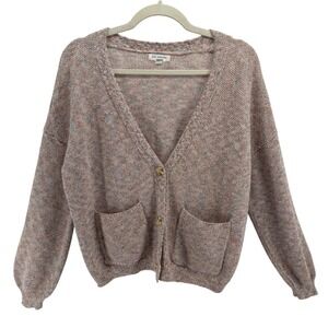 Blu Pepper Women's S‎ Button Front Cardigan Polyester Blend Slouchy Soft Pockets